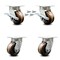 Service Caster 4 Inch Kingpinless High Temp Phenolic Wheel Caster Swivel Locks 2 Brakes, 4PK SCC-KP30S420-PHRHT-SLB-BSL-2-BSL-2 - alternate 1